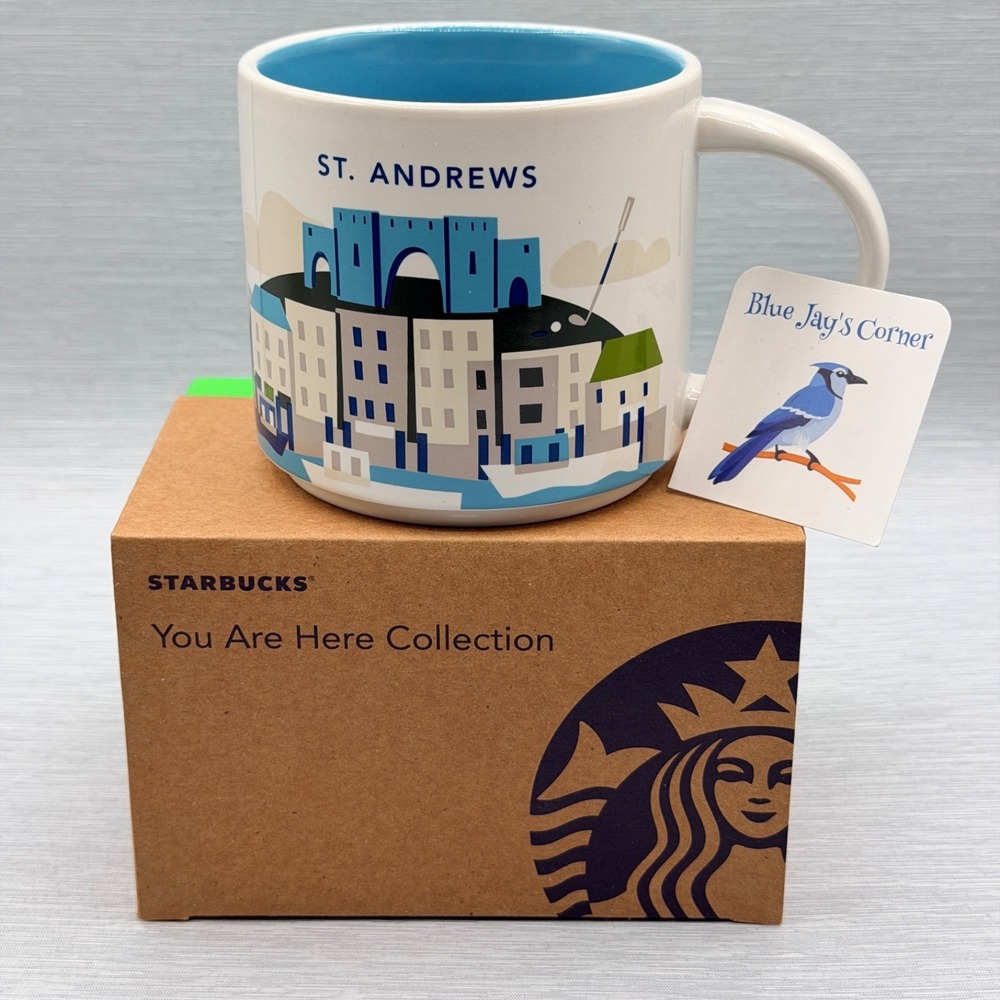 Starbucks St Andrews Scotland Mug You Are Here YAH Golf 14oz NIB UK Coffee